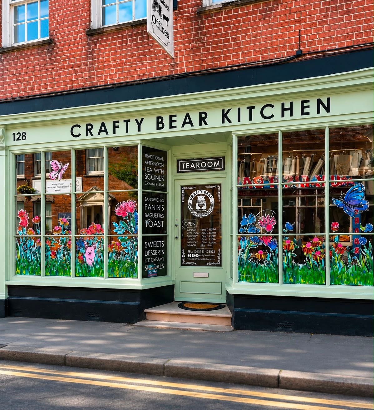 Crafty Bear Kitchen shopfront at 128 Newland Street, Witham
